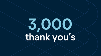 3000 thank you's